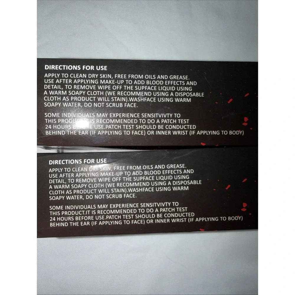 New Fake Blood ‎ Blood Spray 60ml 2 Pack Halloween Fun Prank